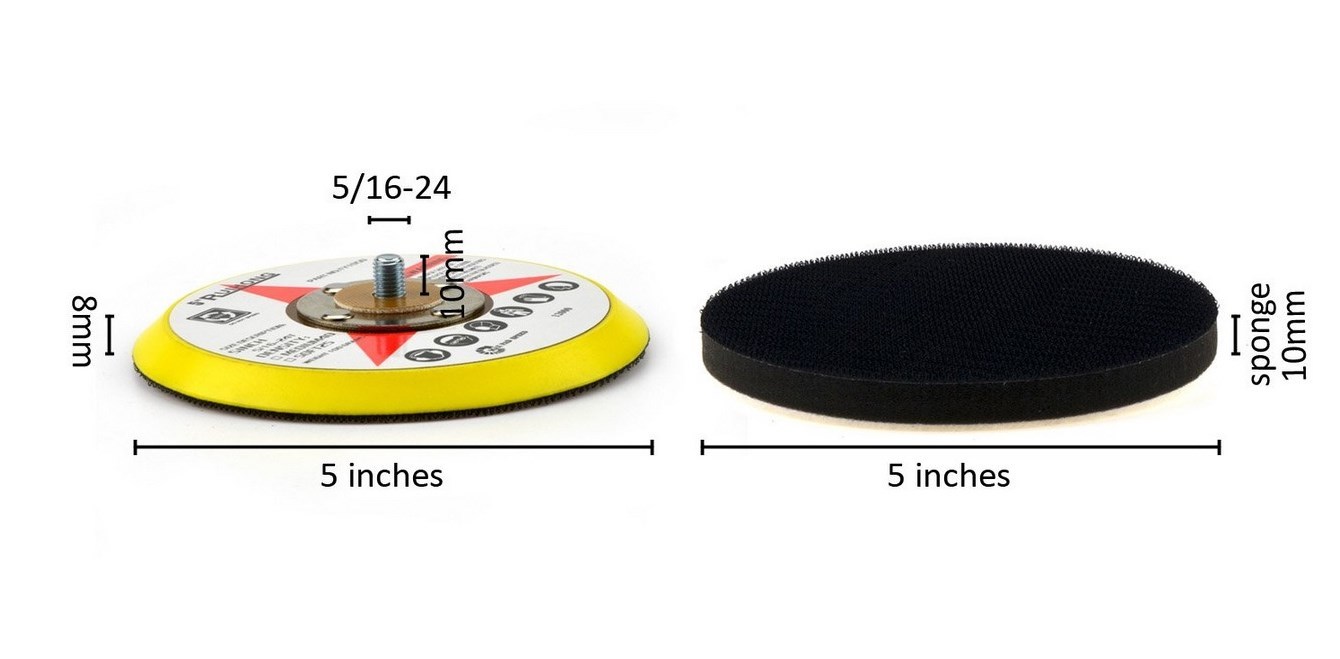 20pcs 5″ 7000Grit Wet/Dry Hook and Loop Sanding disc+5/16-24Backing Pad+Soft pad