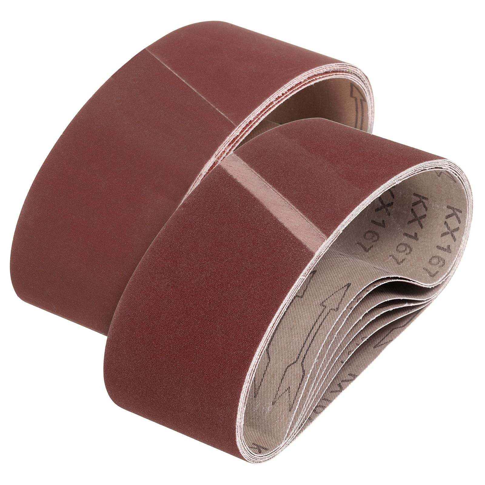 3″x24″ Sanding Belts – 18 Pcs Aluminum Oxide Grits 40/80/120/150/240/400 for Woo