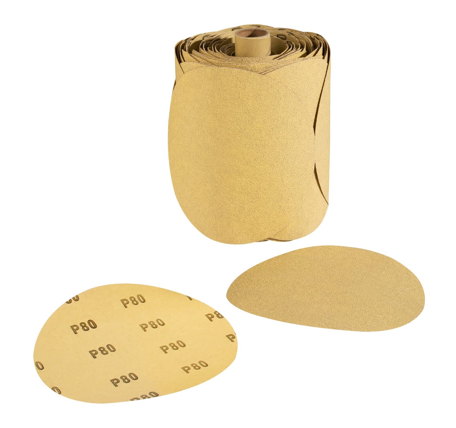 MIDO PROFESSIONAL ABRASIVE PSA Sanding Discs 6 Inch 100 PCS 6 inch, Yellow