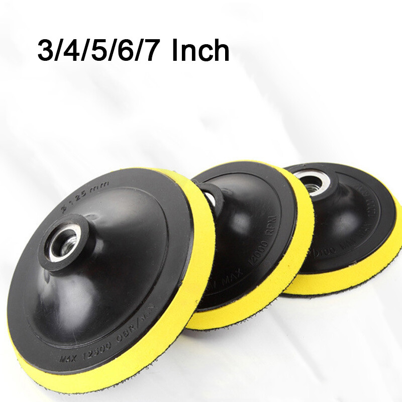 3/4/5/6/7 Inch Sanding Polish Pad Hook&Loop Backing Sander Female Thread M10 M14
