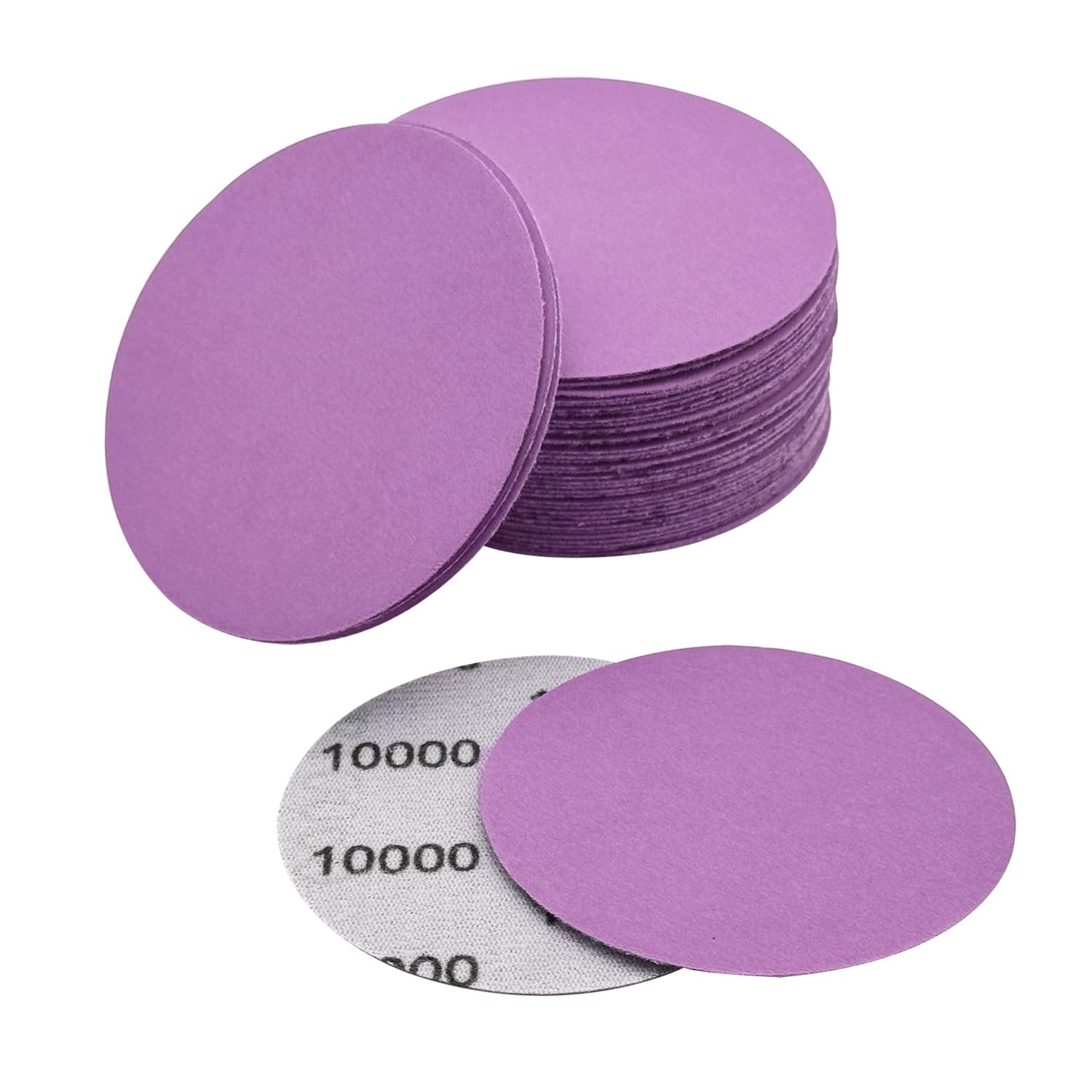 3 Inch 10000 Grit Wet Dry 3 x 3 inches (pre-overlap dimensions), Purple
