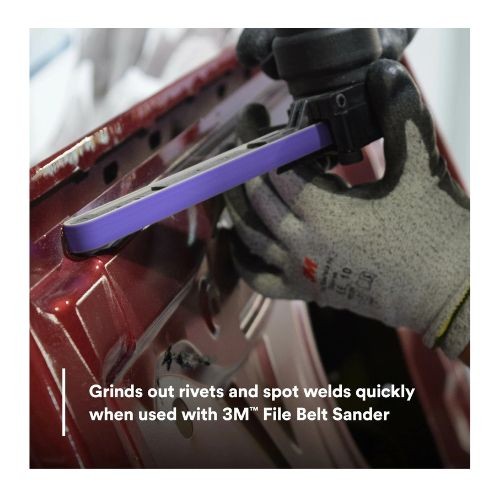 3M Cubitron II 33445 Sanding Belts, 1/2 in x 18 in, 60 Grit, Purple, 10 belts