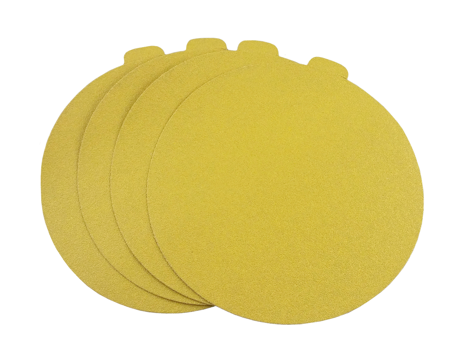 8 Inch Gold Adhesive PSA Paper Tab Sanding Discs (25 Pack, 80 Grit)