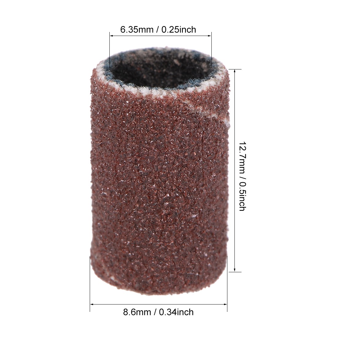 1/4 inchx1/2 inch Sanding Sleeves 180 Grits Sandpapers Band Drum, 10Pcs