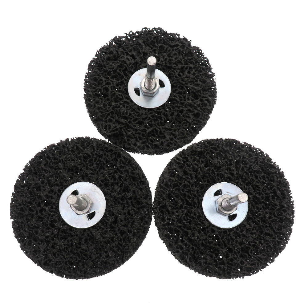4″ 100mm 6mm Shank Black Diamond Sanding Disc Roll Lock Grinding Polishing Wheel