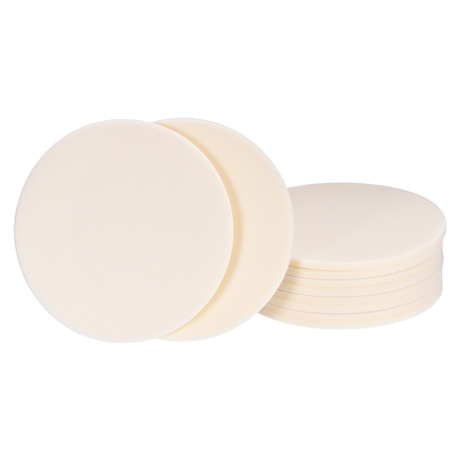 10 Pcs 2500 Grit 6 Inch Hook and Loop Sponge Sanding Disc for Sander, White