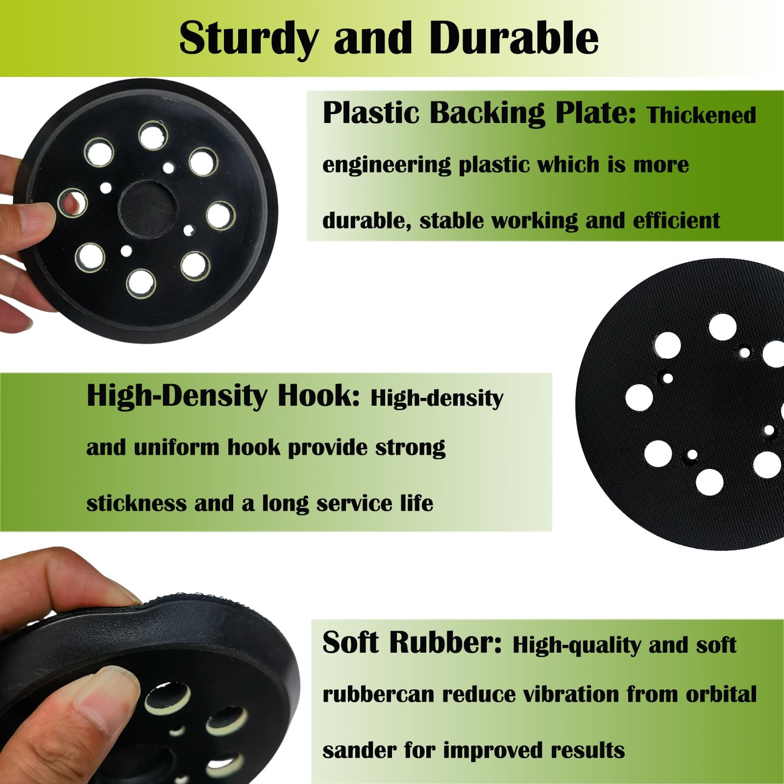 2 Pack 5″ Universal Hook and Loop Orbital Sander Pad for Ryobi RS290 RS240 RS…
