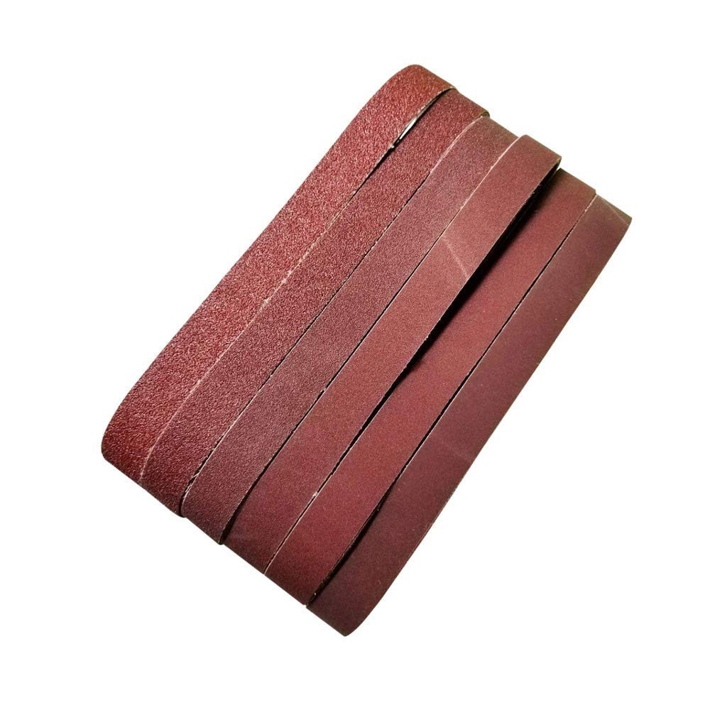 1″ x 30″ Sanding Belts Set, 15 Pack Aluminum Oxide for Wood & Metal Polishing