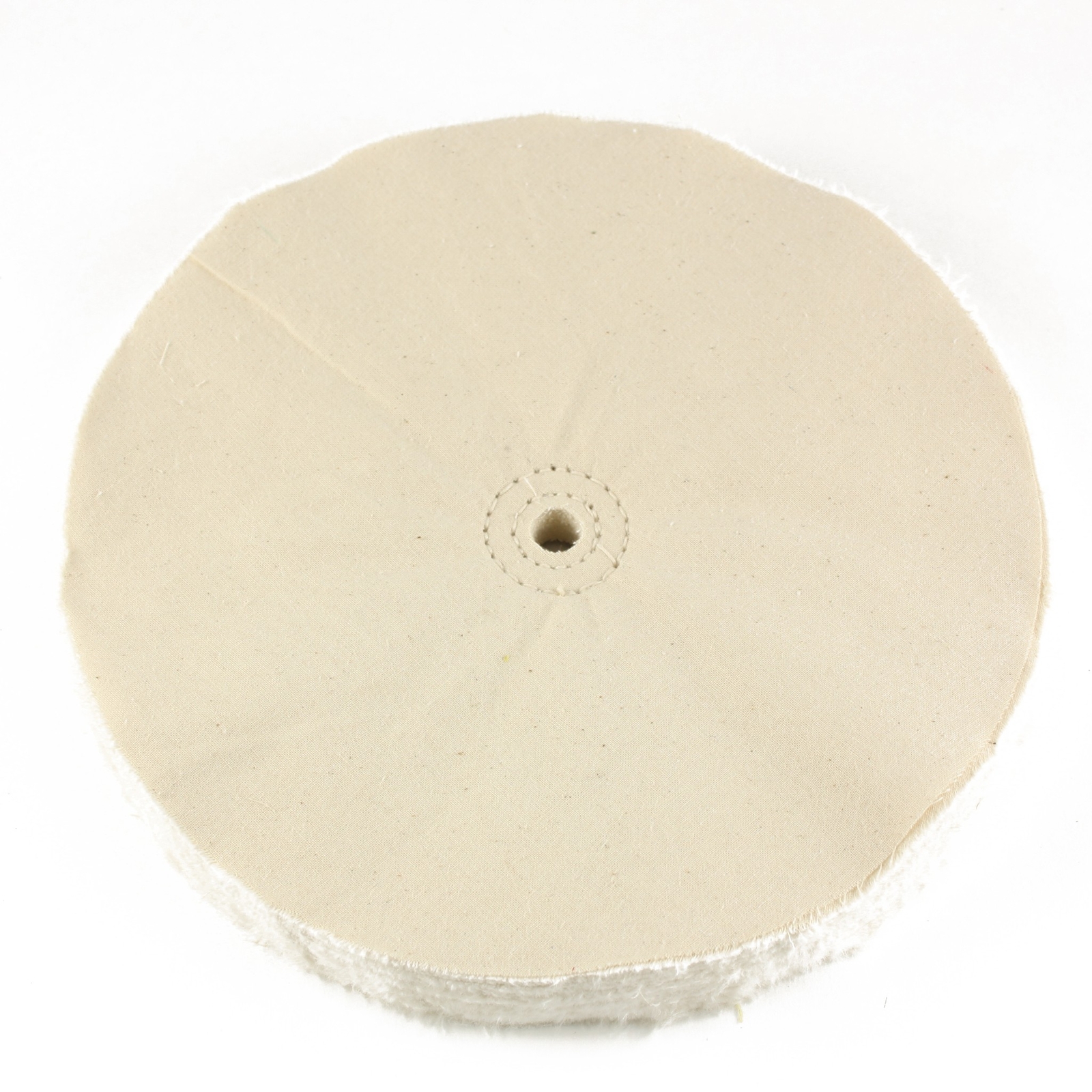 10″ x 1/2″ Arbor Hole – 60 Ply Loose Polishing Muslin Cotton Buffing Wheel