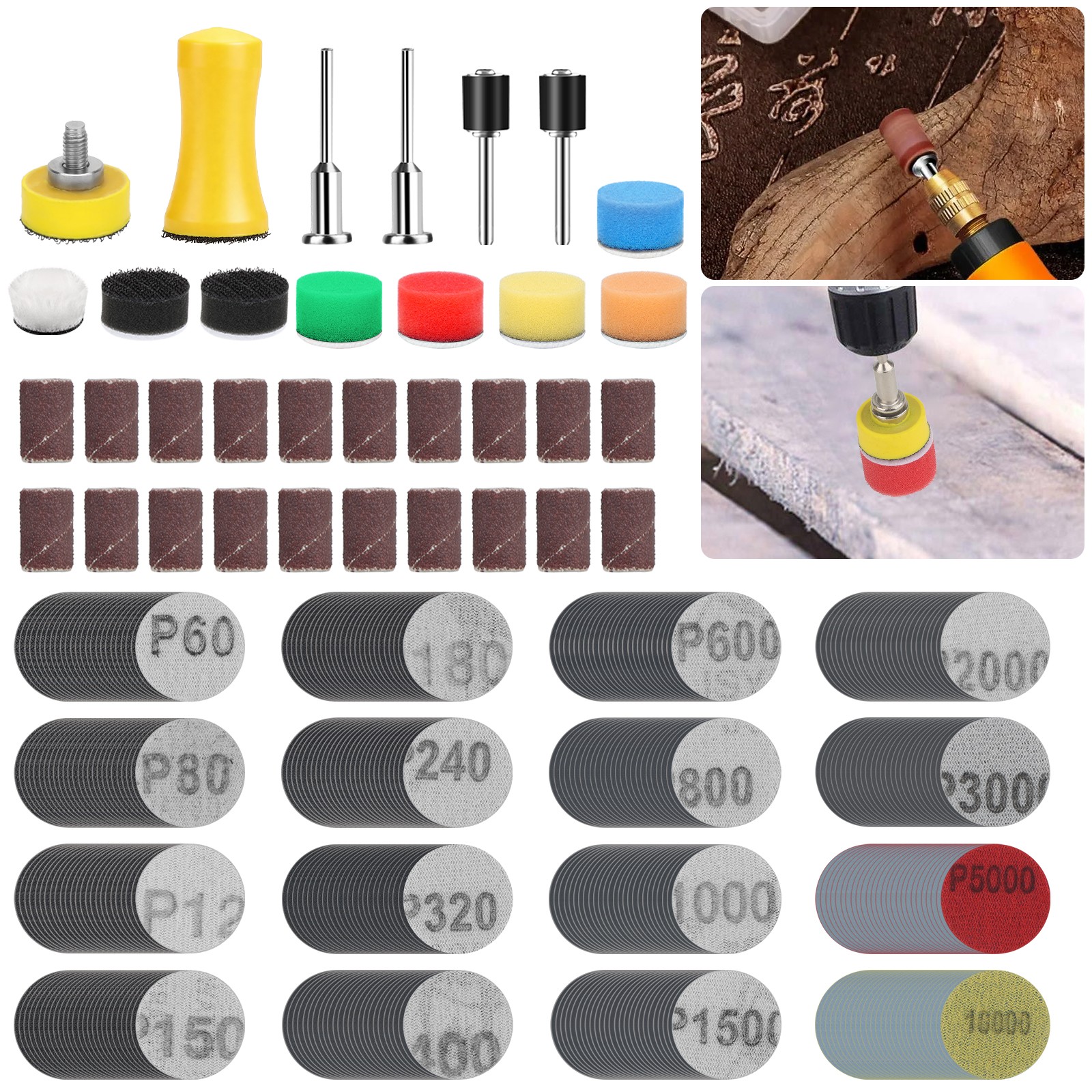 14PCS Sanding Sponge Blocks 60-280 Grit Wet Dry Reusable for Wood Drywall Metal