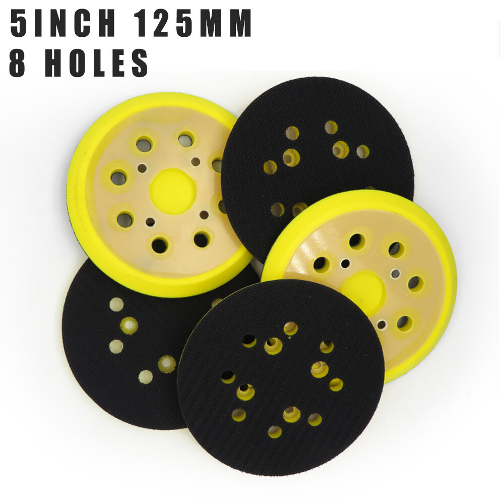 5″ 125mm 8 Hole Sander Pad Hook Loop Discs PU Foam Backing Pad Sanding Discs