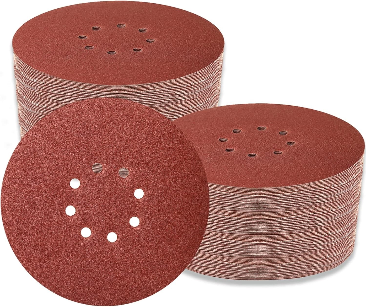 70 PCS 9 Inch Sanding Disc Hoop and Loop Sanding Disc Self Stick 8 Hole Sandp…