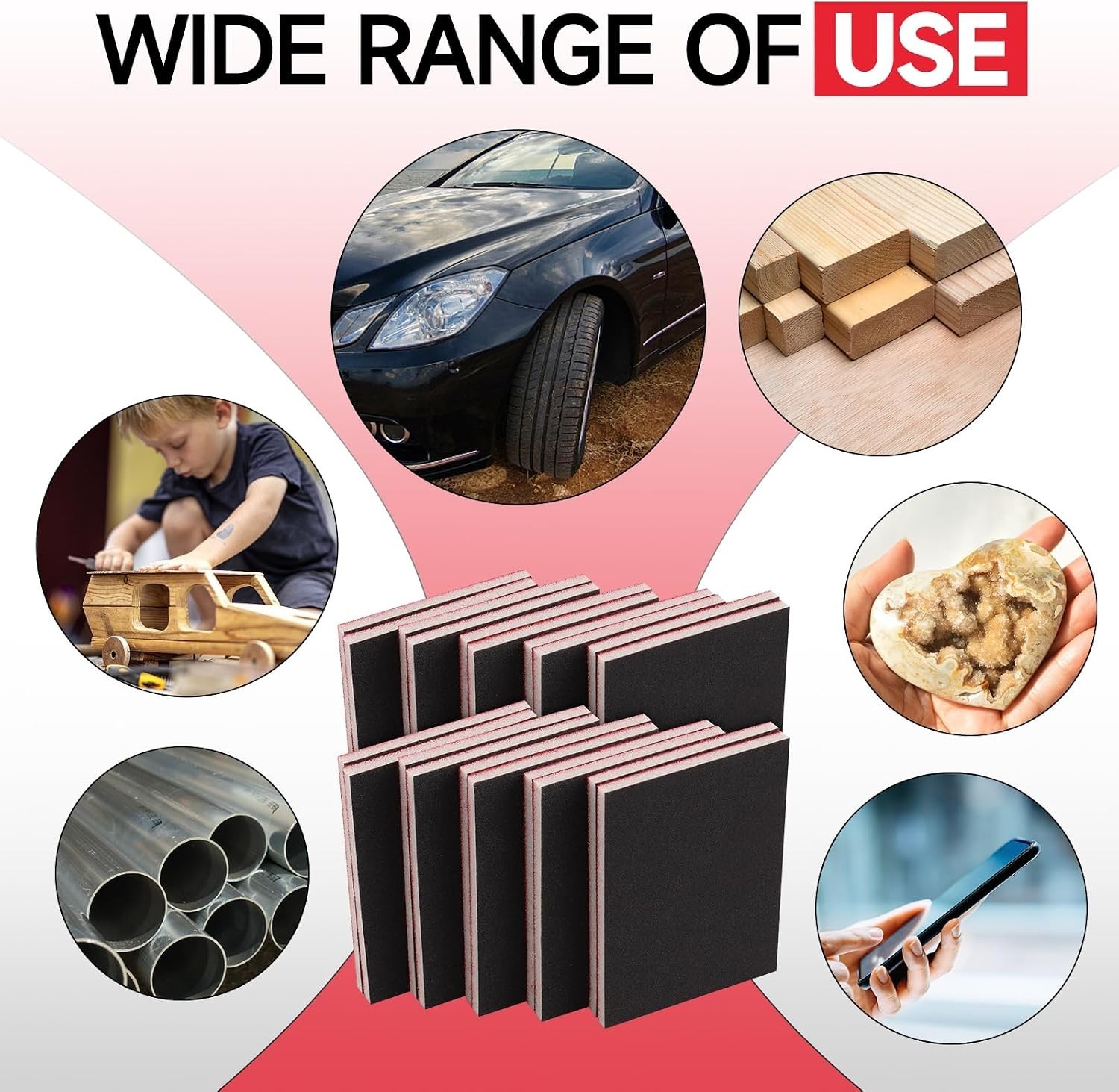 Shinboc 20 PCS Sanding Sponge, 180-3000 Grit Sand Paper Assortment Pack | 3 x…
