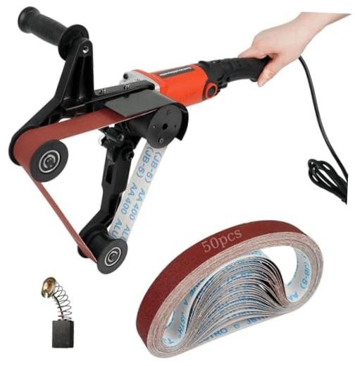 Pipe Tube Polisher Sander, 110V 800W Pipe Belt Sander | 6-Speed Adjustable 500