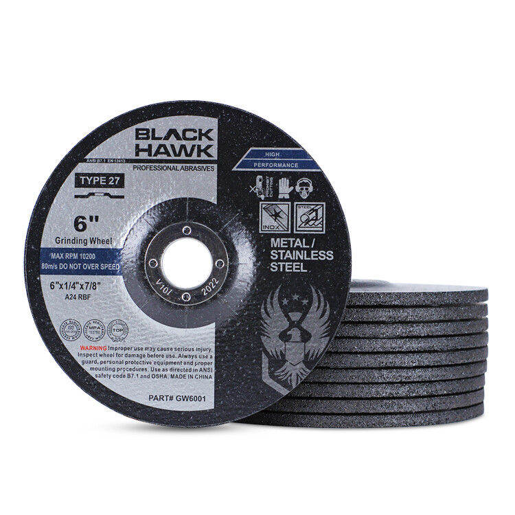 20 Pack – 6″ x 1/4″ x 7/8″ Metal Grinding Wheels T27 Discs for Angle Grinders