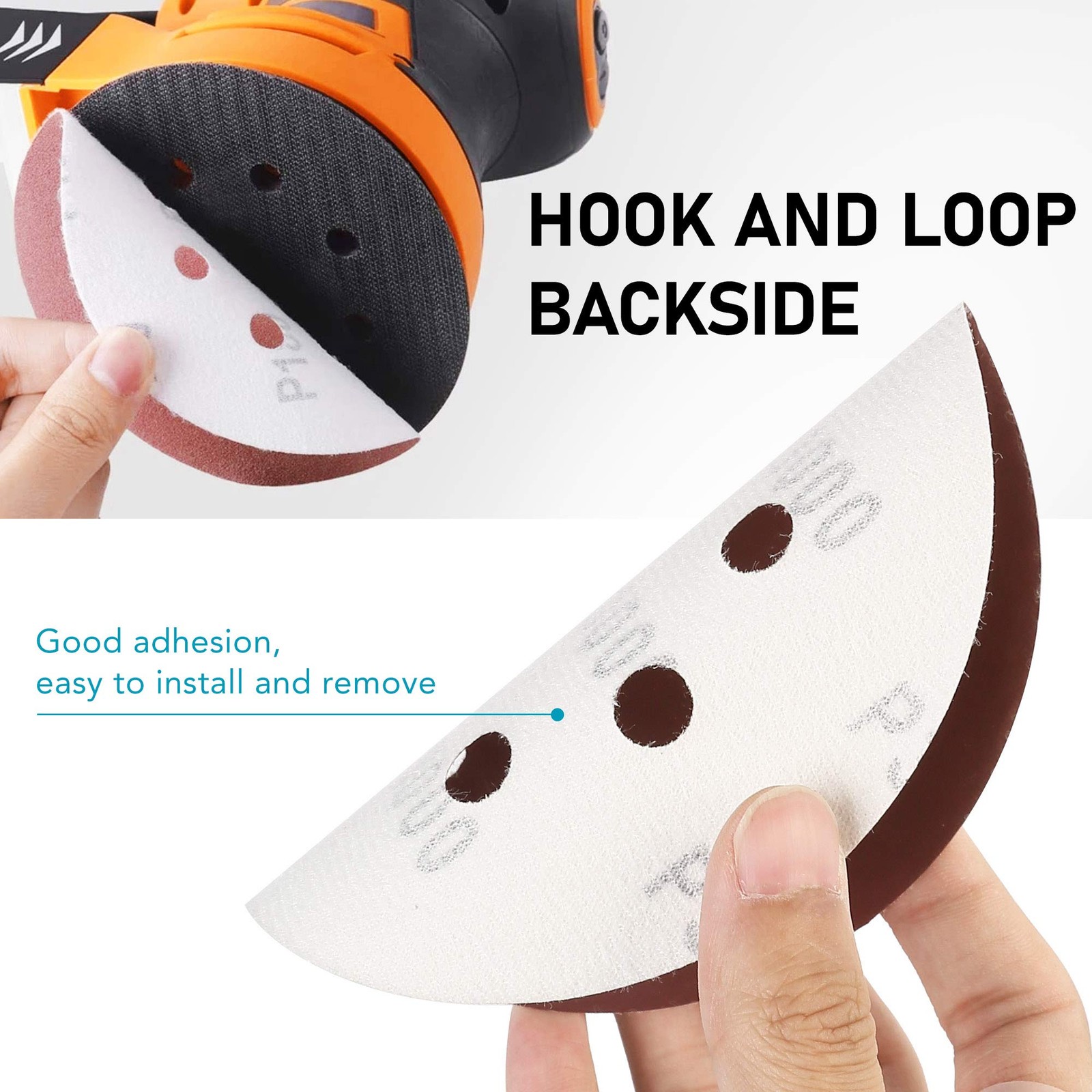 LotFancy 110 PCS 5 Inch 8 Hole Sanding Disc 40 60 80 100 120 180 240 320 400 …