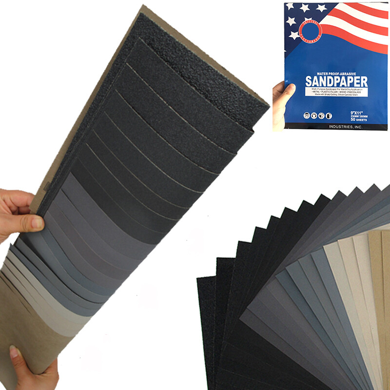 9” x 11” Sandpaper Sheets Wet & Dry Sanding Paper P60 P80 P100 P120 to P10000