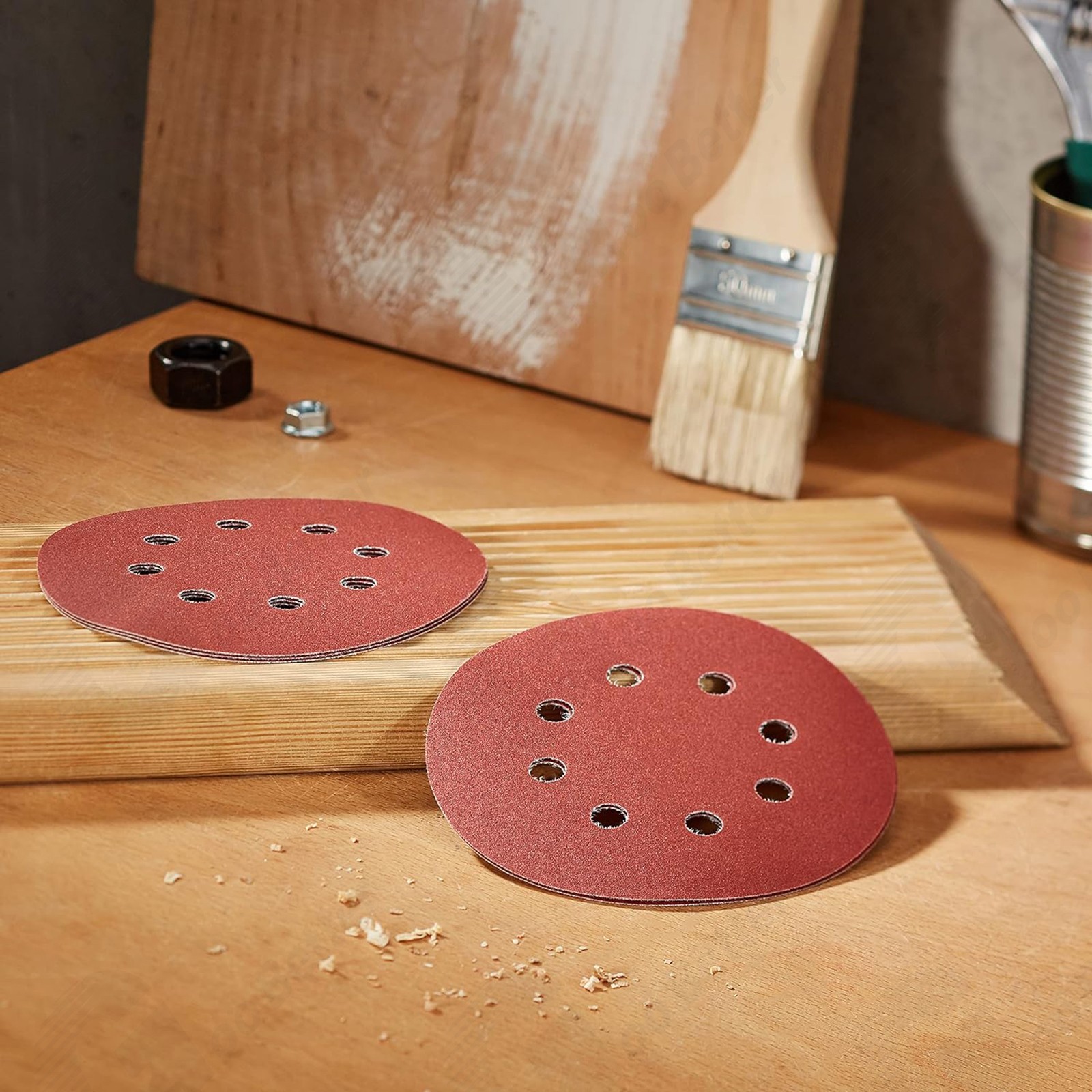 150Pcs 5inch Sanding Discs 40-240 Grit Set Hook Loop 8-Hole Orbital Sander Paper