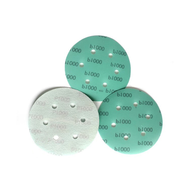150mm Wet & Dry Sanding Discs 6 Inch Sandpaper Film Pads Green 6 Hole 1000 Grit