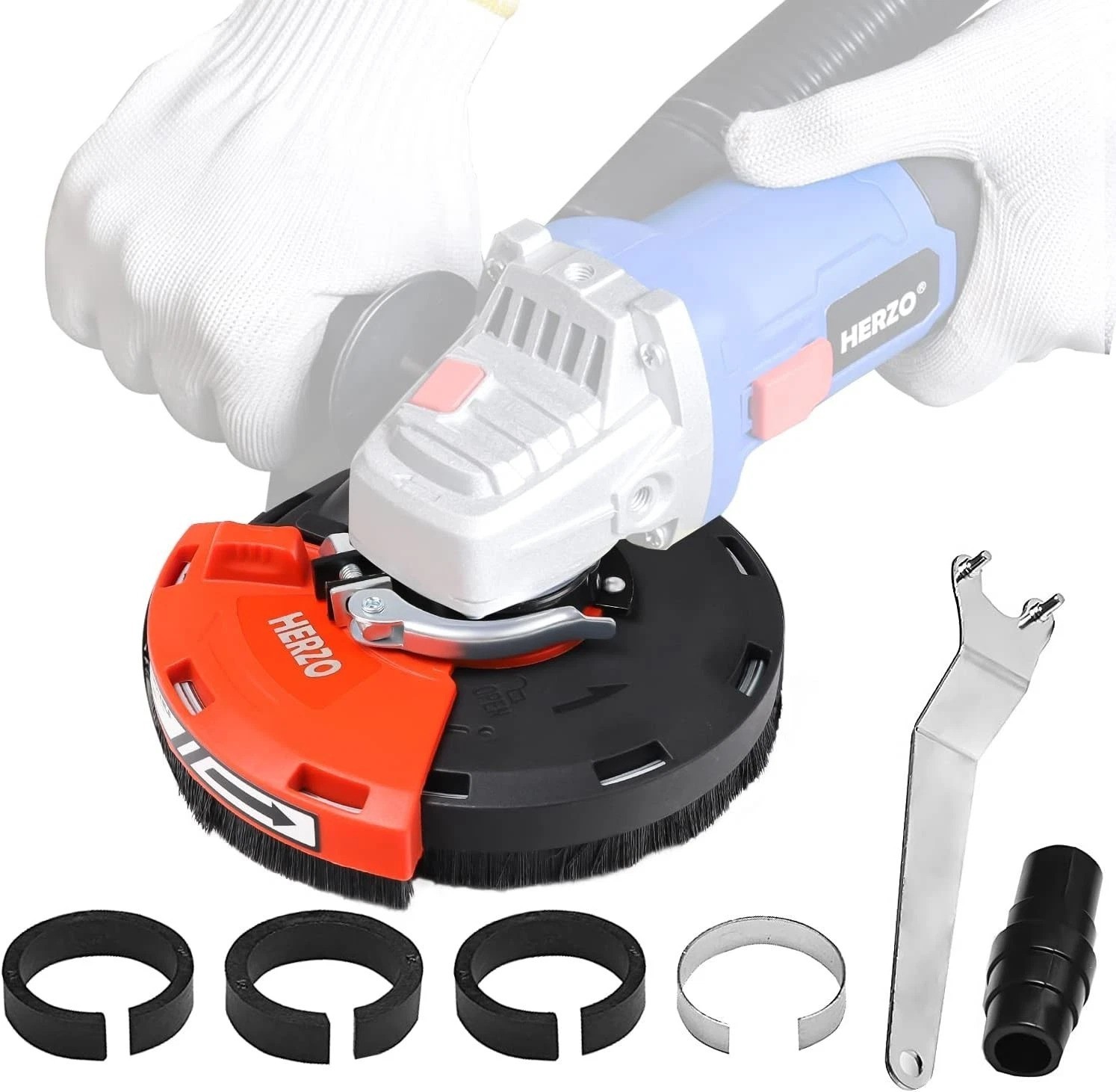 Swivel Slide Dust Shroud for Angle Grinders 4.5/5 Inch | Minimize Harmful Dust