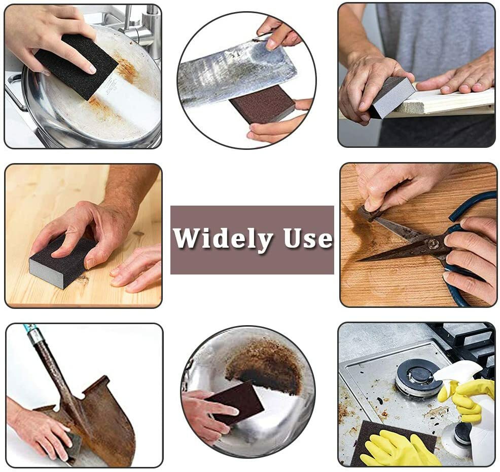 6PCS Drywall Foam Sanding Sponge Blocks Set Wet Dry Sand Paper Lot 60-220 Grit