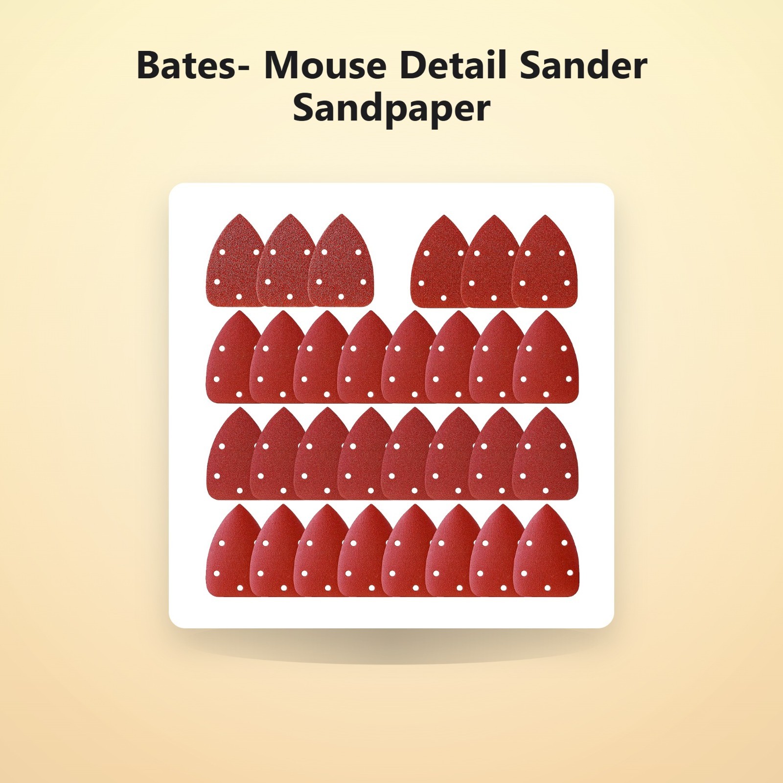 Bates- Mouse Detail Sander Sandpaper, 30 pcs, 40/80/120/180/240 Grits, Sandin…