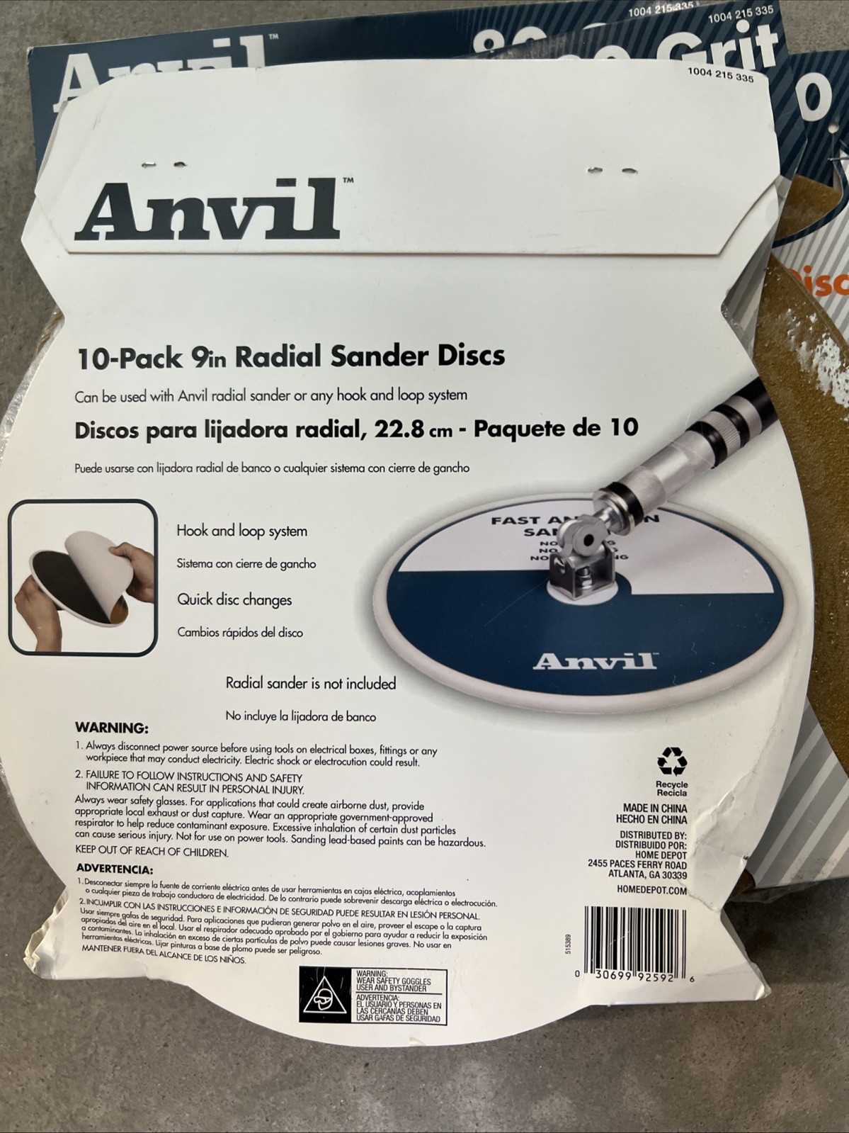 (30) Anvil 9″ 80 Grit Radial Sanding Discs Hook & Loop | Fits Pole Sanders