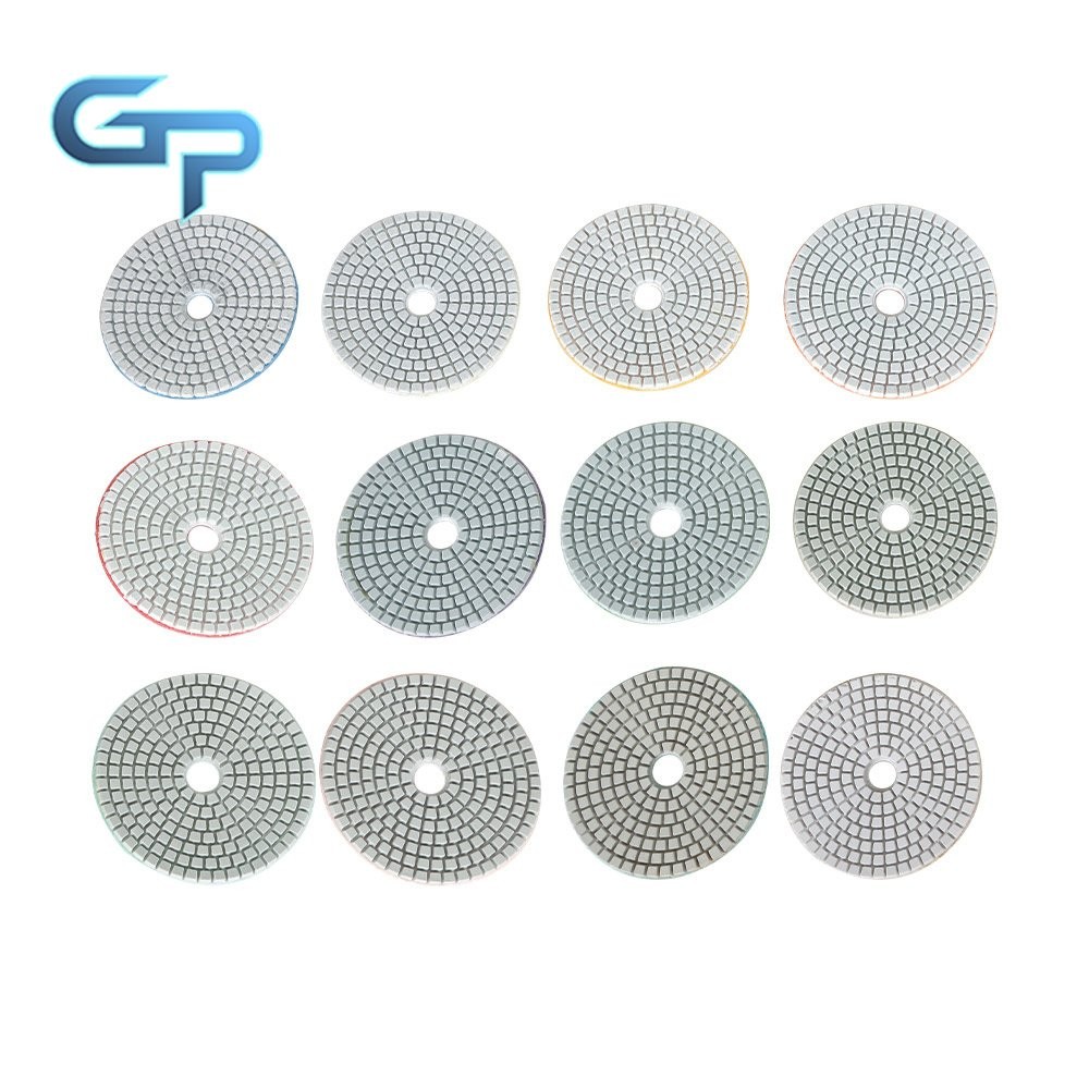 14 Pieces 4Inch Diamond Polishing Pads Kit With 2 Pack  5/8In-11 Backer Pads New