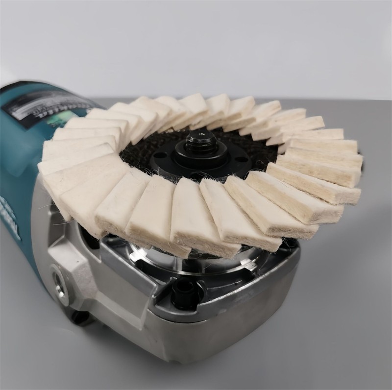 5″ Wool Felt Flap Disc Metal working Polishing Buffing Wheel For Angle Grinder