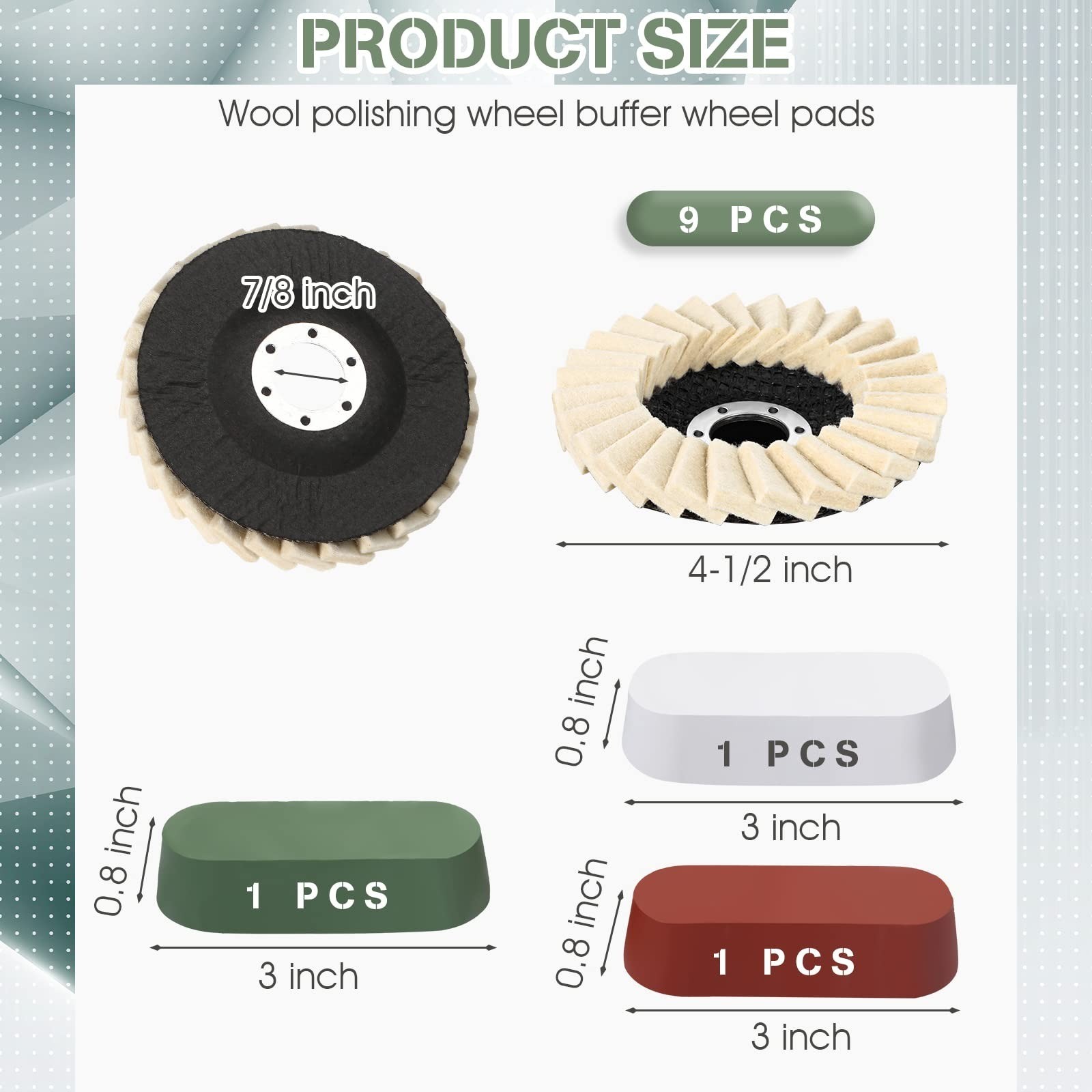 Tarpop 12 Pcs Angle Grinder Buffing Wheel Polishing Kit