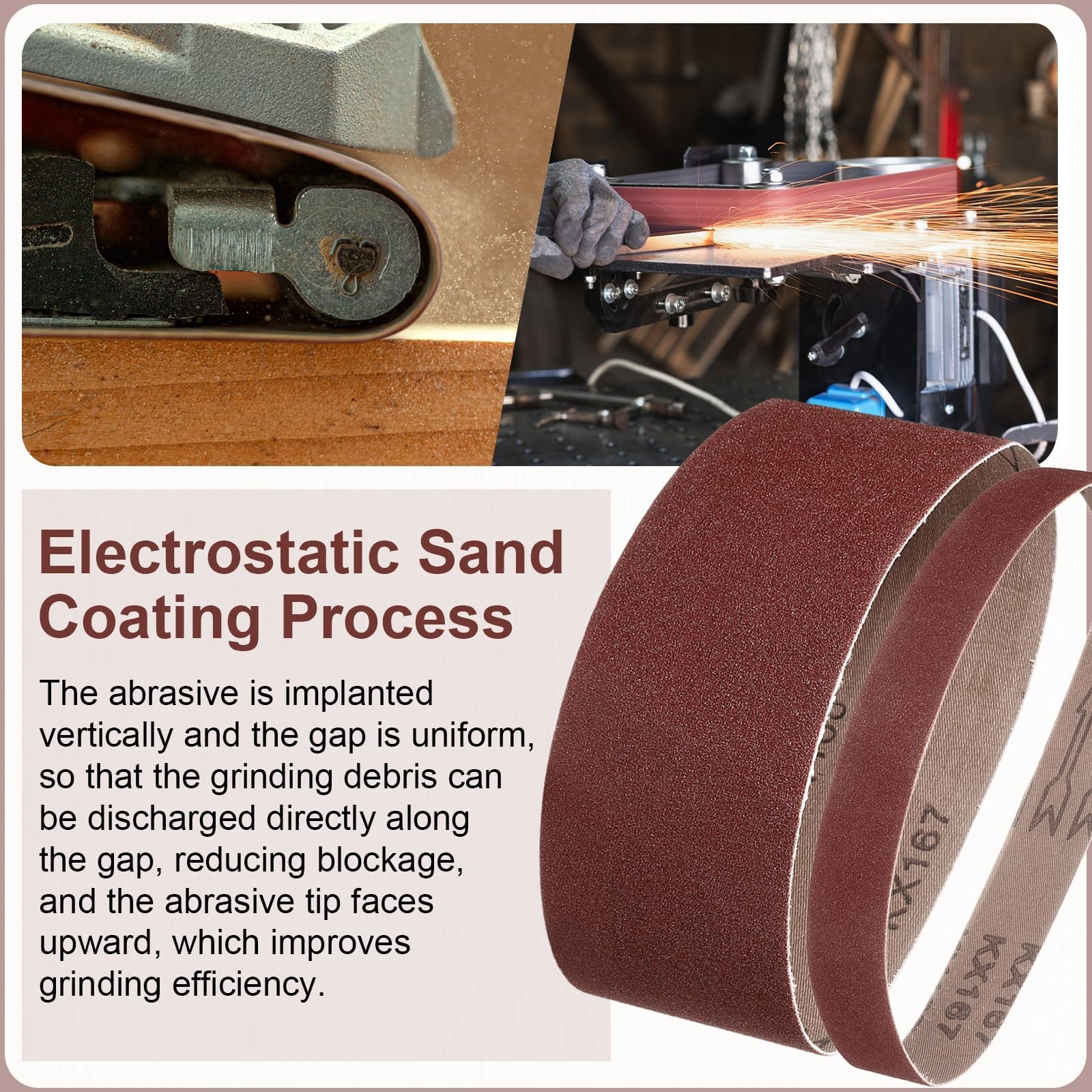 3″x24″ Sanding Belts – 18 Pcs Aluminum Oxide Grits 40/80/120/150/240/400 for Woo