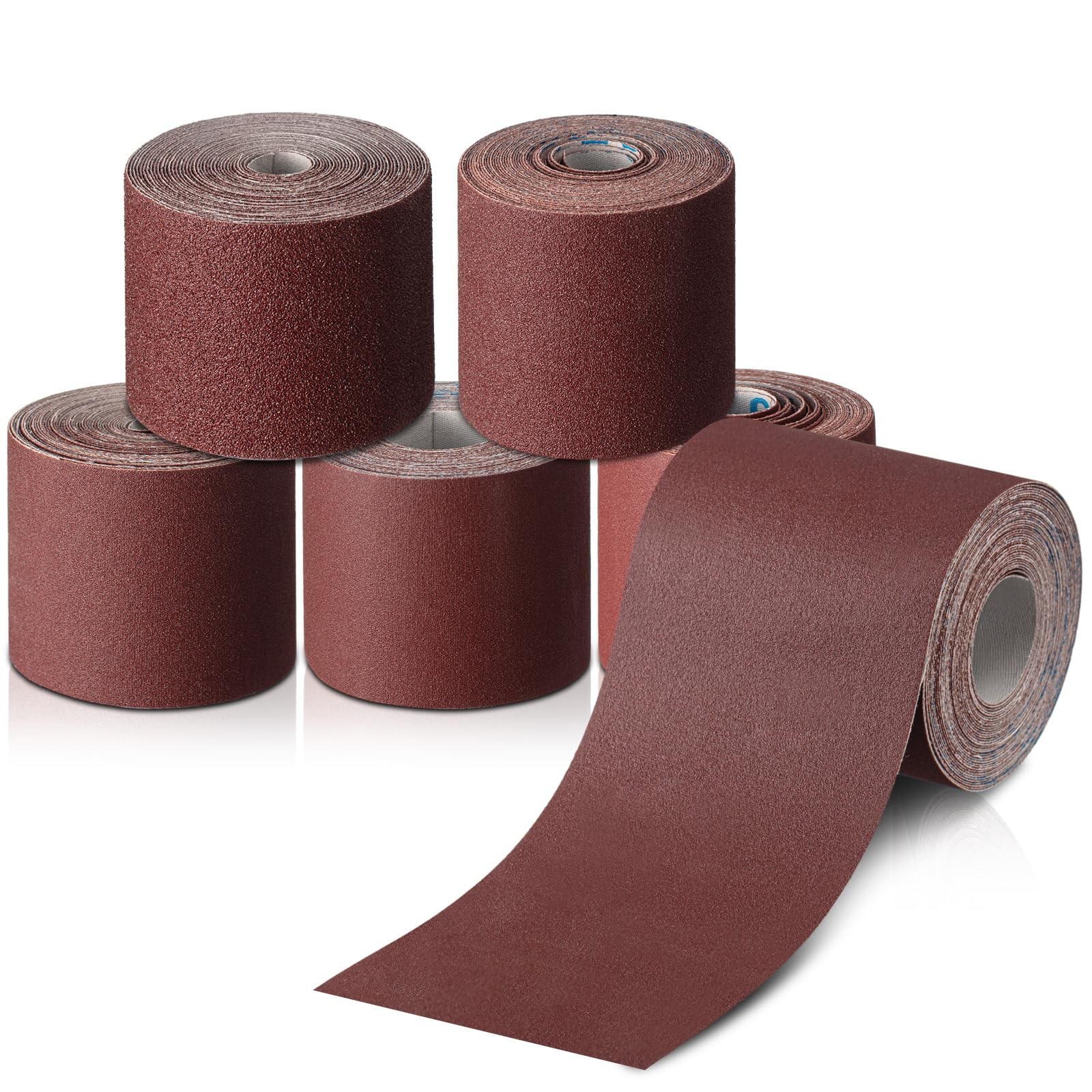 Abrasive Sandpaper Roll 5 Rolls 3 Inch 80400 Grits Emery Cloth For Wood Metal