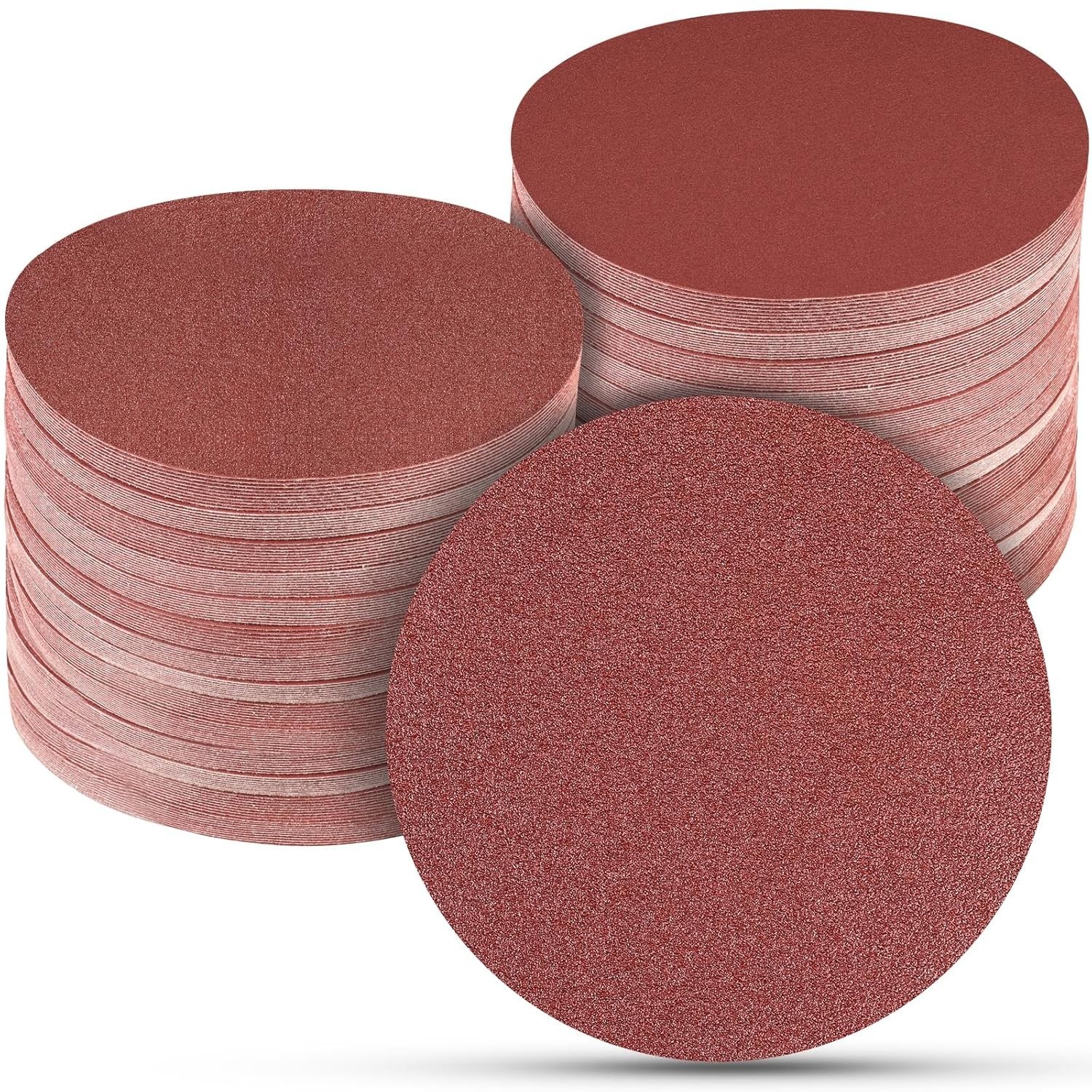 100 PCS 6 Inch Sanding Discs, Hook and Loop Sandpaper 20 X 60 80 120 240 400
