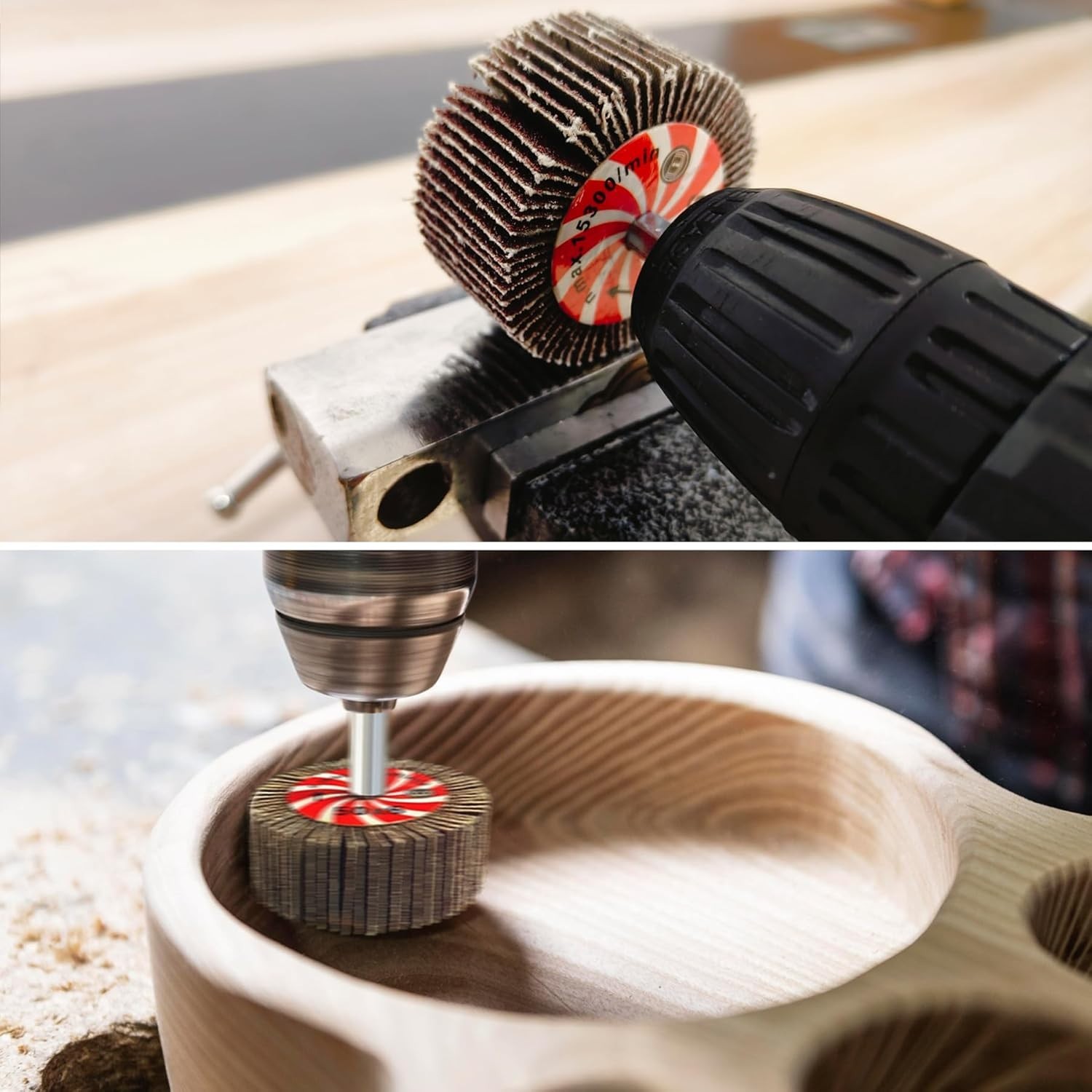 Abrasive Flap Wheel Sander Set 20pcs Grits Drill Sander Attachments Accessories