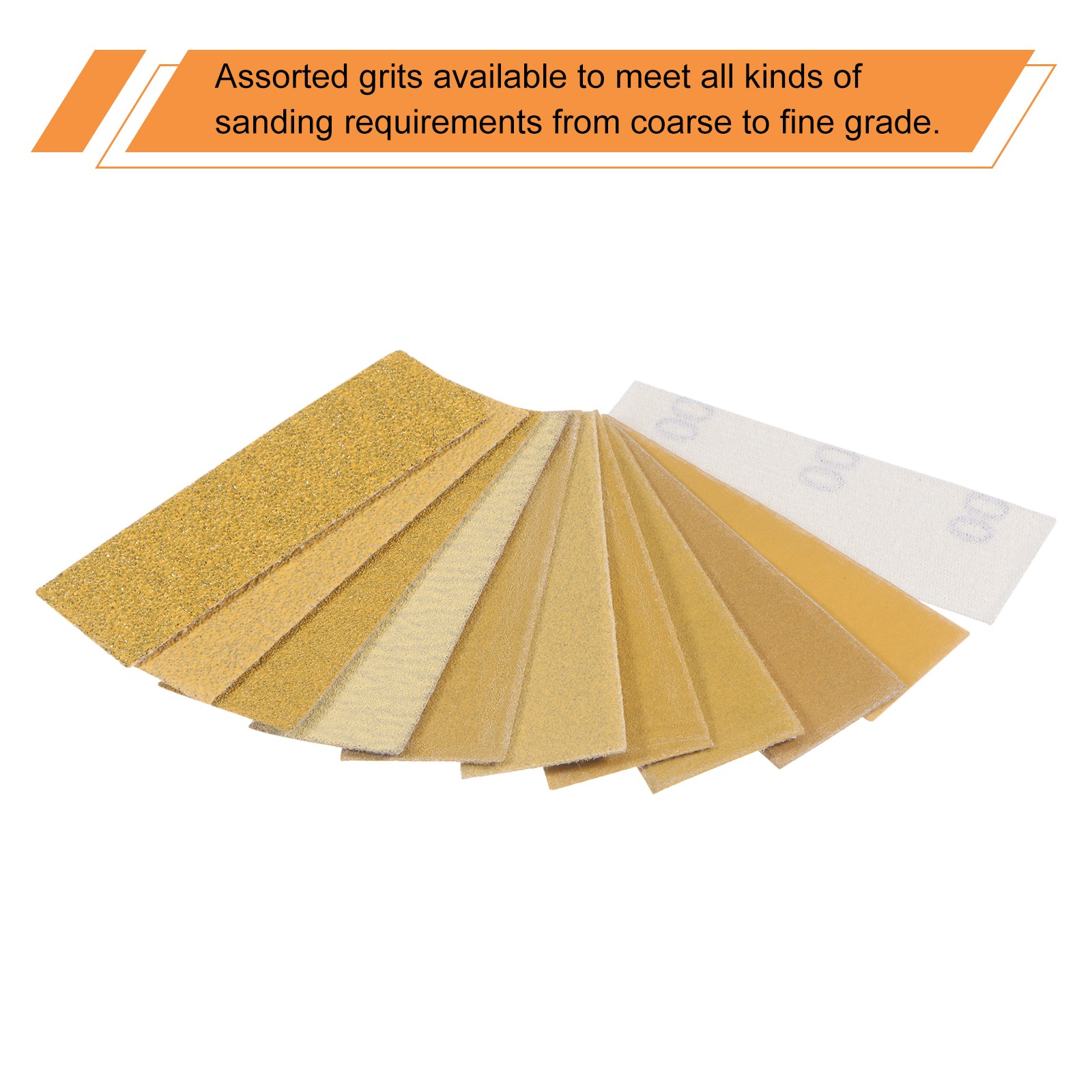 100pcs Micro Detail Sander Paper 80 Grit 3.5 x 1.2 Inch Finger Sander Sandpapers