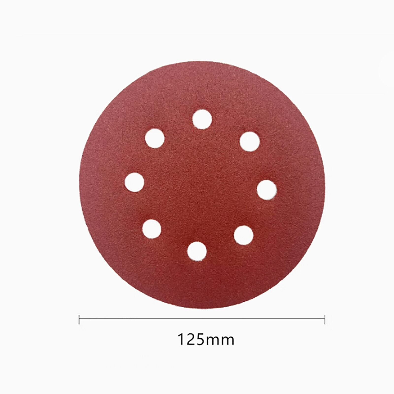 125mm 5 inch Orbital Sander Pads Red Sanding Discs 8 Hole Sandpaper 40-2000 Grit