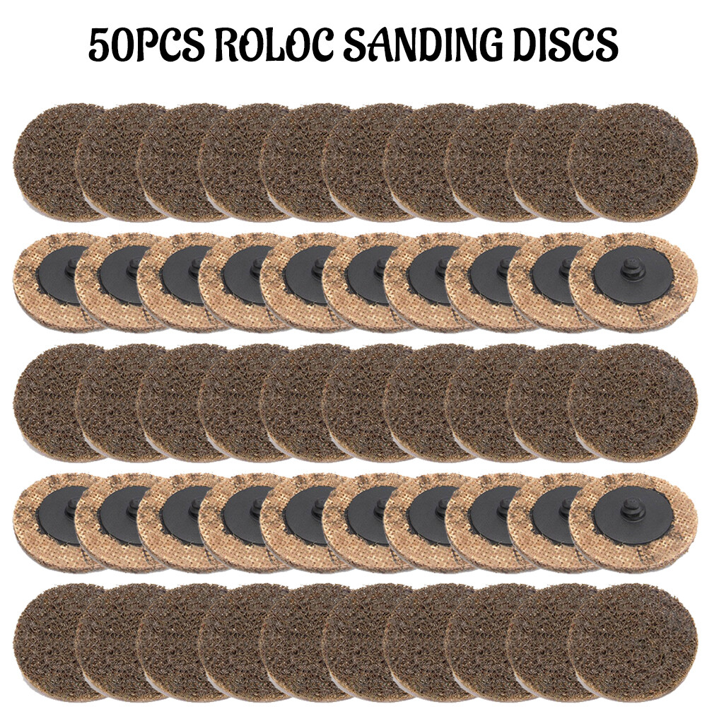 50PCS 2 inch Coarse Surface Conditioning Roll Lock Sanding Discs for Die Grinder