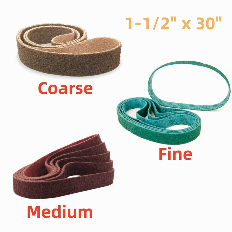 1-1/2″ x 30″ Inch Surface Conditioning Pipe Sanding Belts Coarse Medium Fine