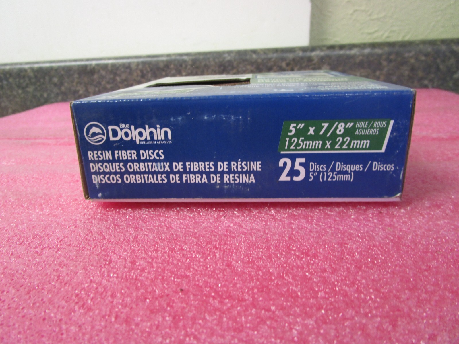 Qty (25) Blue Dolphin 50 Grit Premium Quality Aluminum Oxide Sanding Disc 5″x7/8
