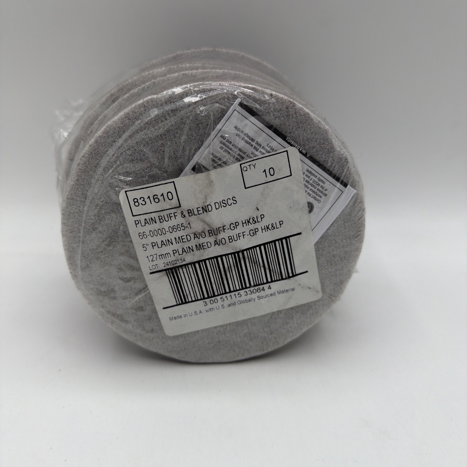 Standard Abrasives Buff and Blend Hook and Loop GP Disc 831610, 5 in 10 Units