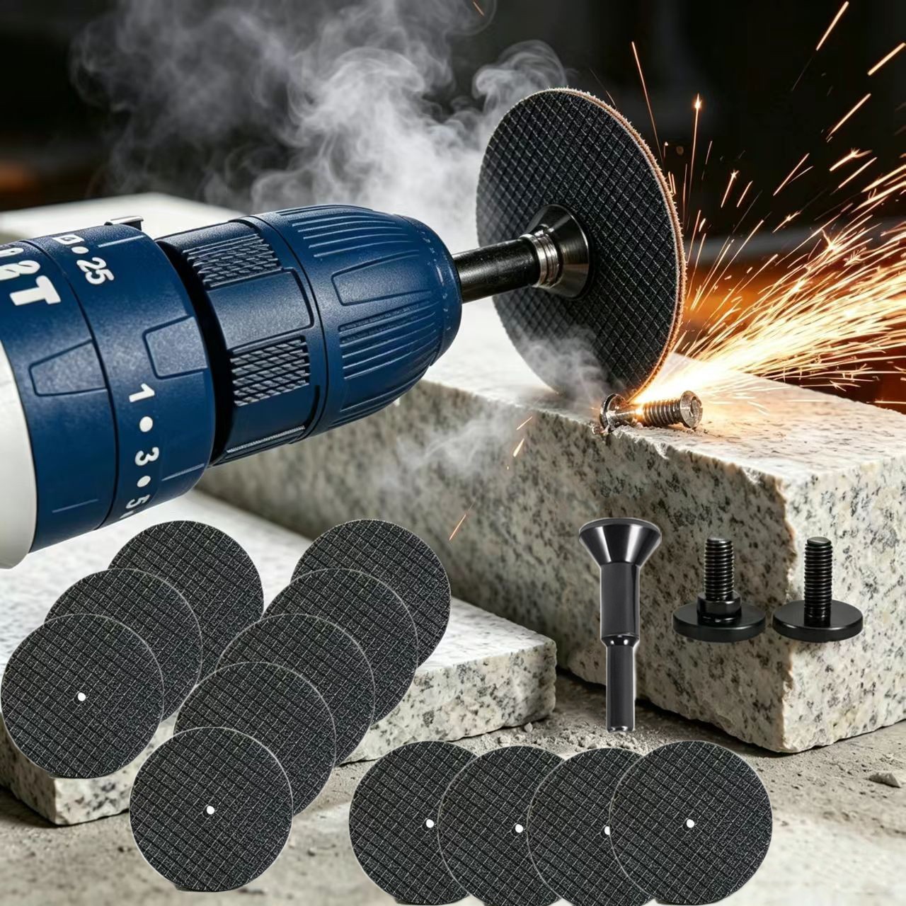 2 Inch 50mm Grinding Disc for For electric Drill 1/4in Shaft Resin Reinforced