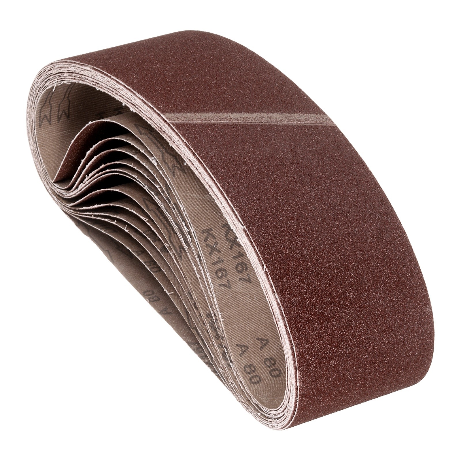12 Pcs Sanding Belts 4 x 36 Inch 80 Grit Aluminum Oxide Abrasive Sandpaper