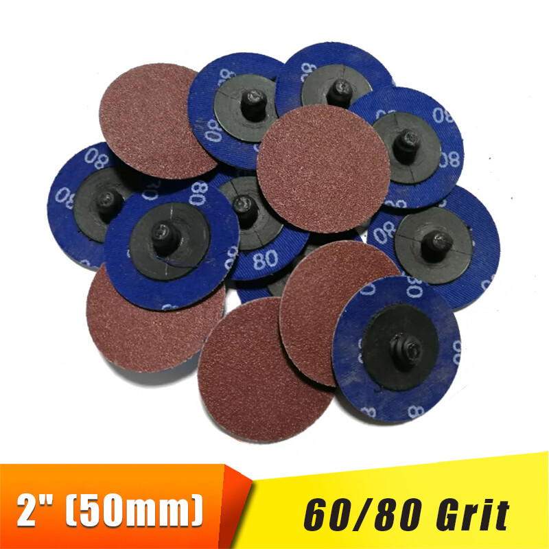 2″ 50mm Sanding Discs R-Type Roll Lock Quick Change Disc Polishing 60/80 Grit