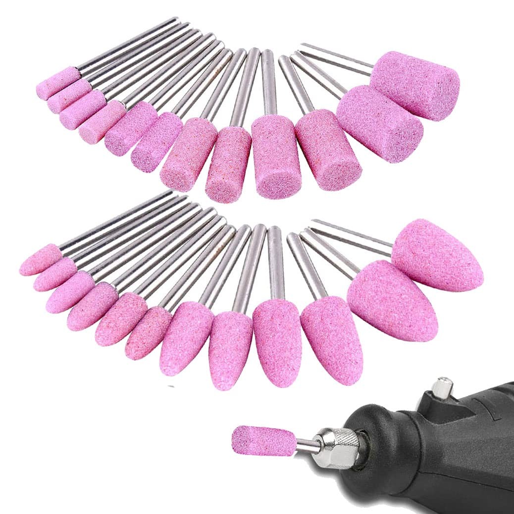 24 Pcs Rotary Grinding Stone Bits, Abrasive Mounted Stone Sharpening Bit Set …