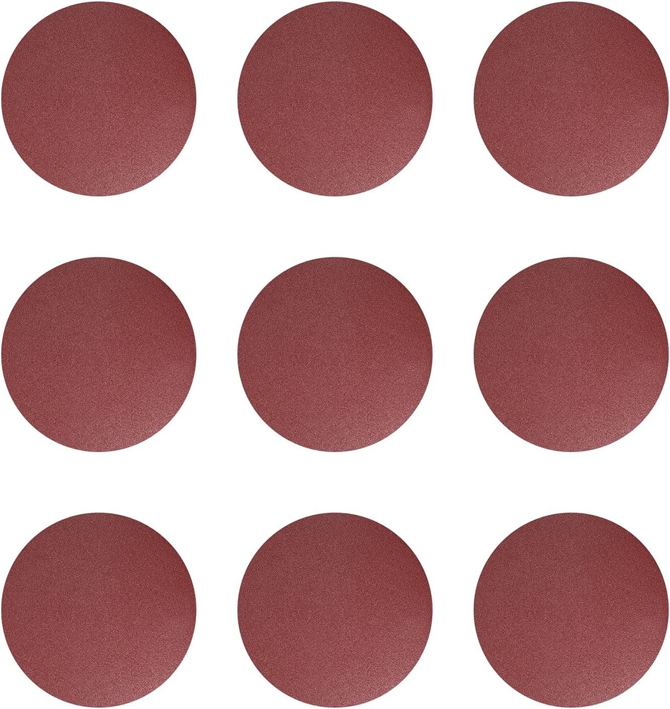 9″ Inch Dia Hook and Loop Sanding Disc 80 Grits Flocking Sandpaper – 10 Pack