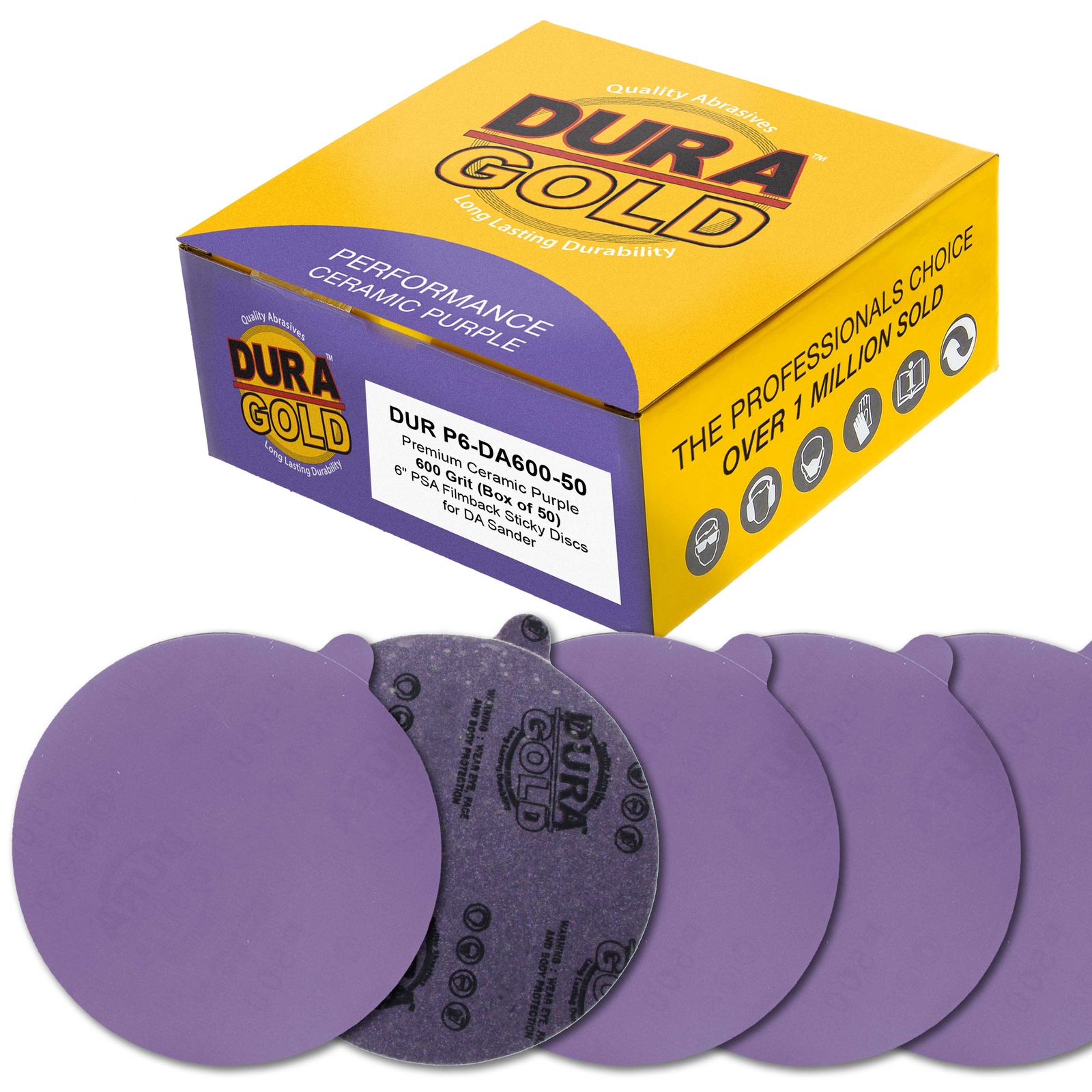 600 Grit 6″ PSA Ceramic Sanding Discs, Box of 50 – Self Adhesive Sandpaper