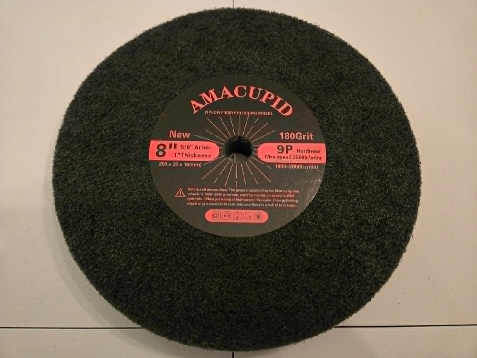 Deburring Wheels, Nylon Fiber Buffing Wheel 8 inch 9P Hardness. Polishing Sta…