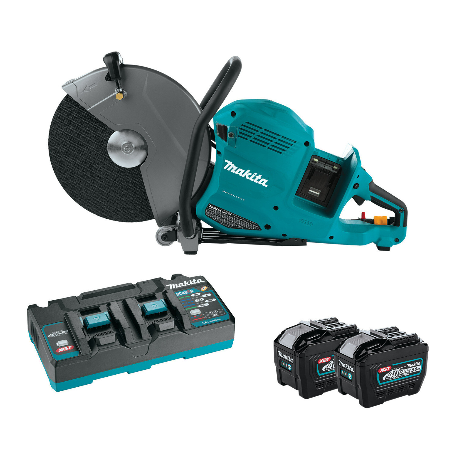 Makita 80V max 40V max X2 XGT Brushless 14 Power Cutter Kit w AFT Electric Brake