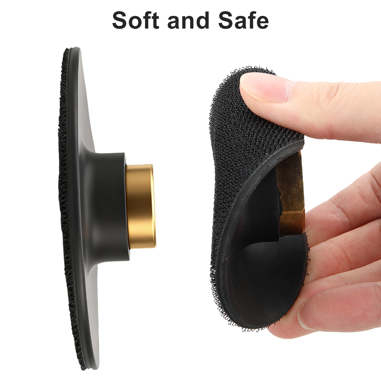 4″ Hook & Loop Backing Pad for Angle Grinder Polishing Disc w/ M14 Adapter