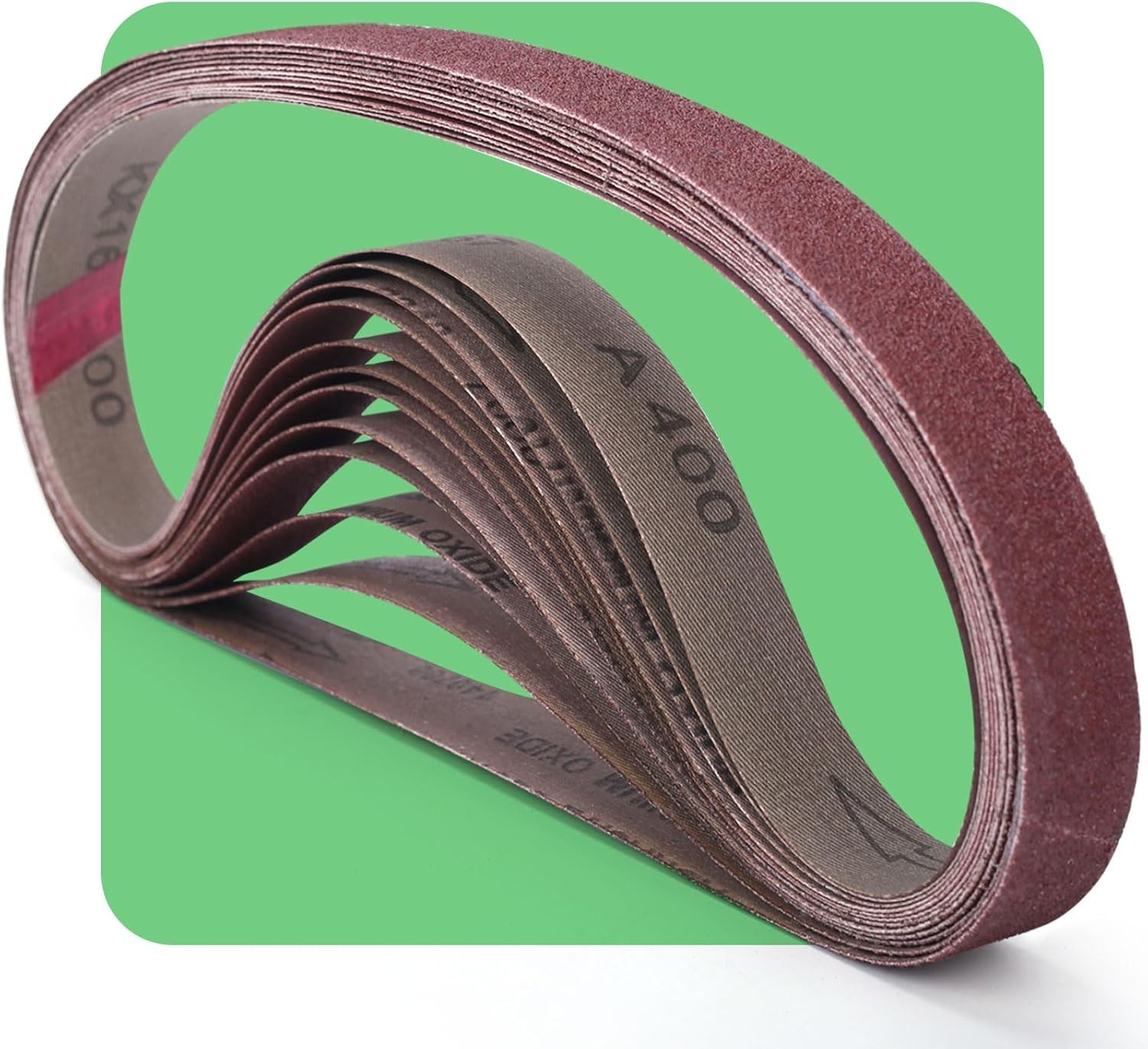 Assorted Grit Sanding Belts 12 Pack for Belt Sander Woodworking Metal Polishing